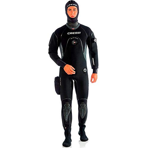 Cressi Men's Desert Man Dry Suit 4mm HD Trockenanzug, Schwarz/Grau, XXXL/7