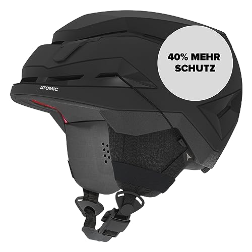 ATOMIC BACKLAND Skihelm leicht & sicher - Black - Größe M - Maximale Stoßdämpfung -...