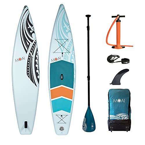 MOAI aufblasbares SUP: Stand Up Paddle Board 12'6' (381 x 81 x 15 cm) - Fusionstechnologie