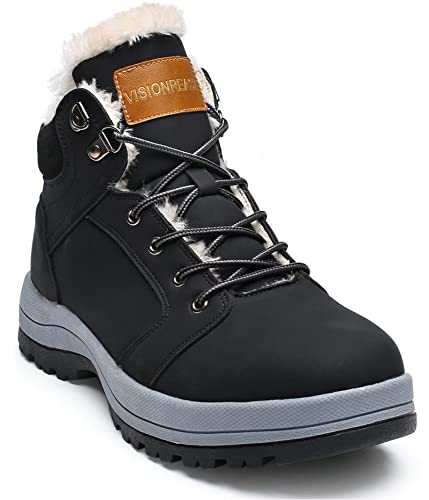 visionreast Warm Gefütterte Winterschuhe Unisex Wasserdicht Wanderschuhe Schneestiefel...