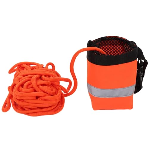 Wurfsack mit reflektierendem, Wasserrettung Wurfseil Wasser schwimmende Tasche Orange...