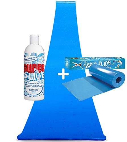 Full Set Slip and Slide XXL | 1 Riese 10 Meter Gleitmatte + 1 Liter Super Slide...