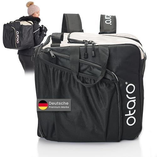 Otaro Skischuhtasche mit Helmfach (PRO | 57 L | Frostweiß) Premium Skitasche für...