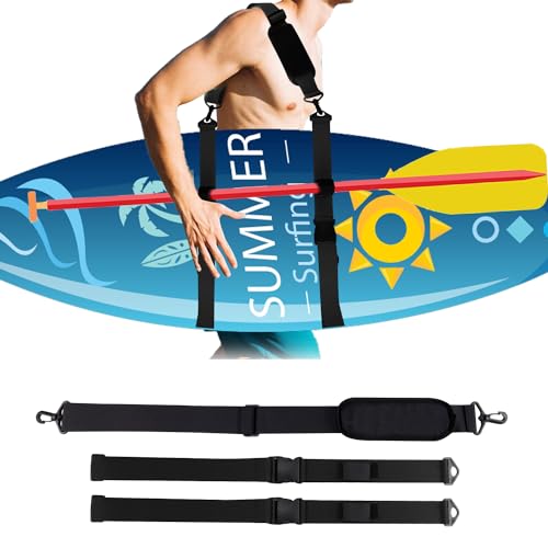 Quxvena Paddleboard Carry Strap Schwarz, Sup Tragegurt Schultergurt für Surfbretter