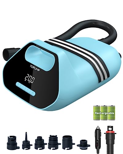 TOPUMP SUP Pumpe Elektrisch Akku TPS300, 7800 mAh 20 PSI Hochdruck Luftpumpe, 110 V AC/12...