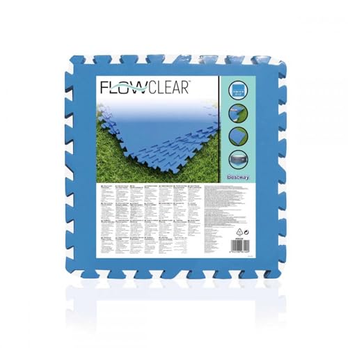 Bestway Flowclear™ Pool-Bodenschutzfliesen-Set, 9 Stück á 50 x 50 cm, blau