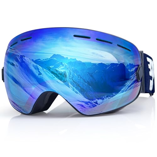 EXP VISION Snowboard Skibrille für Herren Damen Jugend, 100% UV400 Schutz Anti Beschlag...