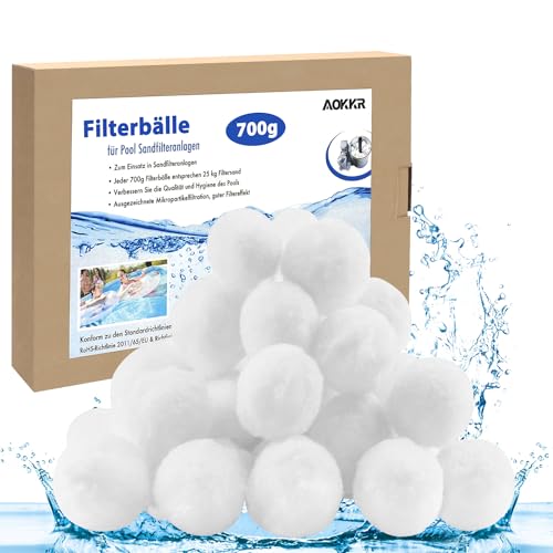 AOKKR Filterbälle Pool 700g - Effiziente Poolfilterbälle für Sandfilteranlagen,...