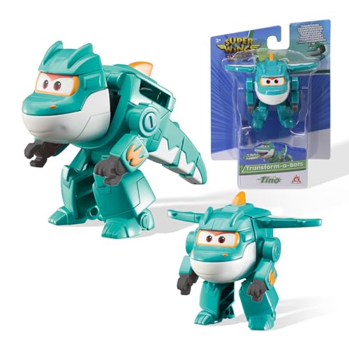 Super Wing Tino Transformer Spielzeug 5cm Dinosaurier, Verwandlungsspielzeug mit...