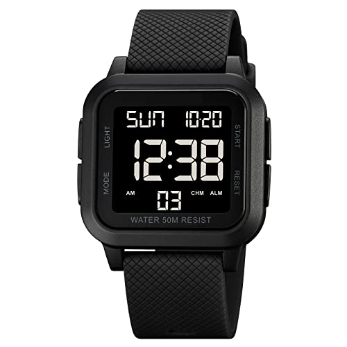 Forrader Herren-Sport-Digitaluhr, wasserdichte Outdoor-Sportuhr mit...