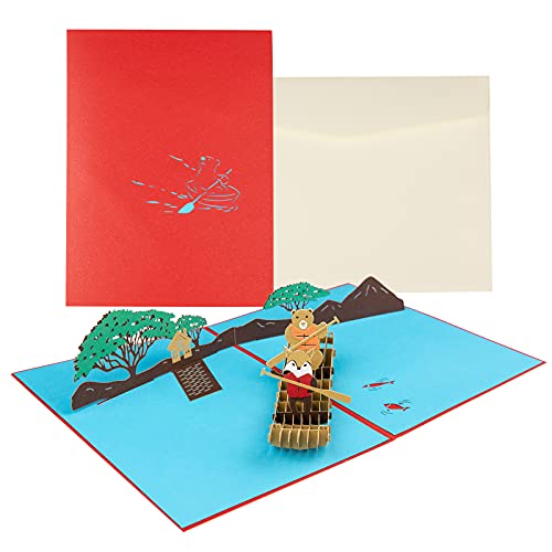 KIMI-HOSI 3D Pop Up Grußkarte mit 1 Umschlag Geburtstagskarte Dankeskarte 3D Faltbare...