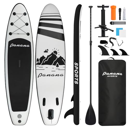 Panana Aufblasbares Stand Up Paddle Board 305x76x15cm mit Premium SUP Board Zubehör,...