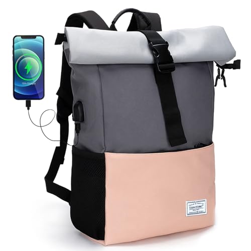 MoFut Rucksack Damen Groß Rucksack Herren Groß Schulrucksack viele Fächer mit 15,6'...