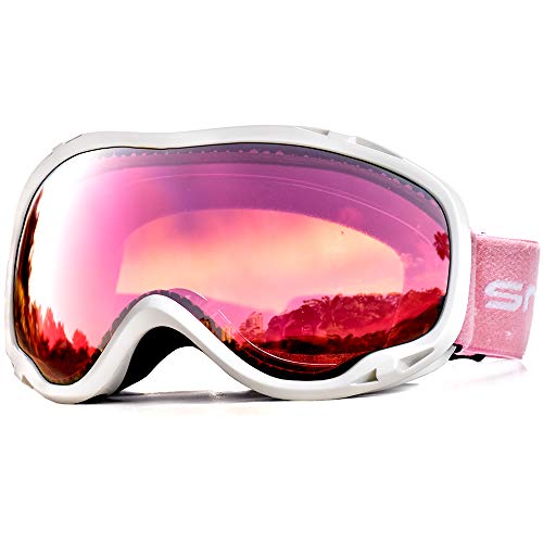 Snowledge Skibrille Damen und Herren Snowboardbrille Doppel-Objektiv OTG UV400 Schutz...