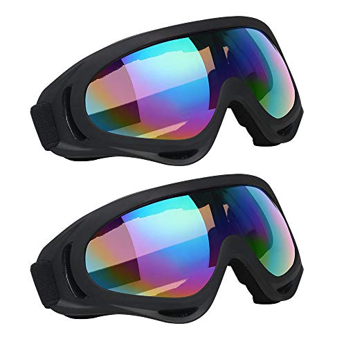 Vicloon Skibrille, 2 Stück Ski Snowboard Brille, UV-Schutz Goggle, Motocross Brille...