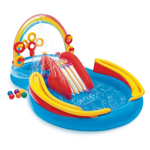 Intex Rainbow Ring Play Center - Kinder Aufstellpool - Planschbecken - 297 x 193 x 135 cm...