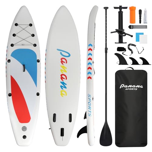 Panana Aufblasbares Stand Up Paddle Board 325x81x15cm mit Premium SUP Board Zubehör,...