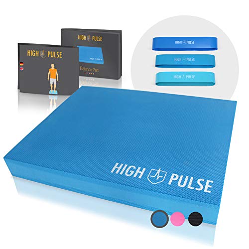 High Pulse® XXL Balance Pad inkl. 3X Fitnessbänder + Poster – Balancekissen für EIN...