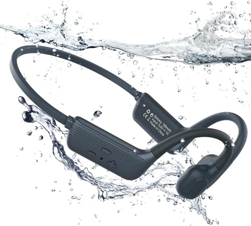 Kopfhörer Schwimmen, IP68 Wasserdichte Knochenschall Kopfhörer Bluetooth 5.4, Bone...