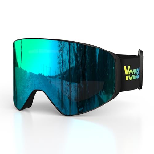 Inuito Skibrille, Snowboardbrille, OTG-Skibrille mit UV400-Schutz, Antibeschlag,...