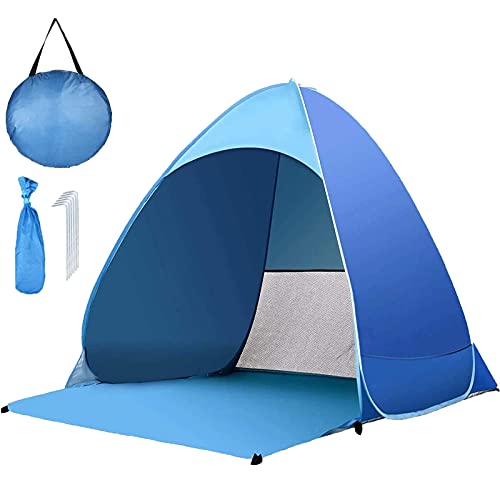 Strandmuschel Pop Up, Tragbar Extra Light Automatisches Strandzelt, Sun Shelter für 2-3...