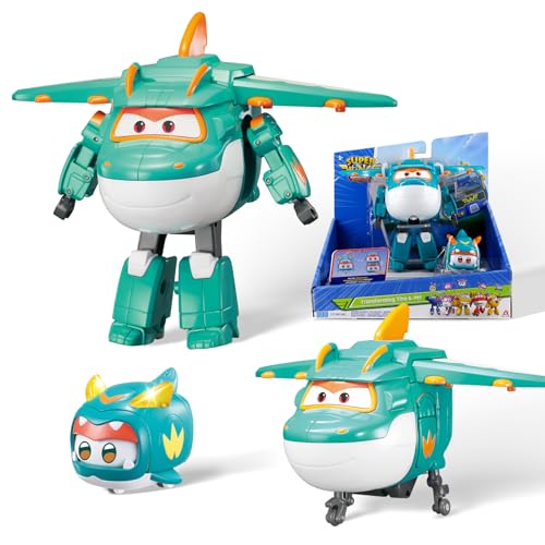 Super Wings EU770447 - Transforming Tino & Pet, ca. 14,5 cm große verwandelbare...