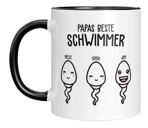 TassenTicker Papas beste Schwimmer - Personalisiert - bester Papa - Geschenke - Geburtstag...