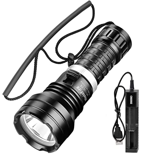 WholeFire Tauchlampe LED Extrem Hell 10000 Lumens, IPX8 Wasserdicht 50M Unterwasser...