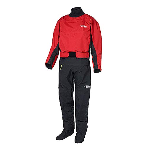 Yak Kayak & Kajak - Herren Horizon Kayak Drysuit Dry - Rot - Easy Stretch atmungsaktiv 3...