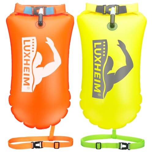 2 Pack Schwimmen Boje Schleppschwimmer für Open Water Schwimmboje gut sichtbar Schwimmen...