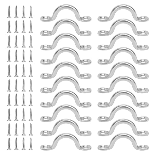 Ksvaye 20 Stück Fenderöse Augplatte Edelstahl Augenplatte Ösenplatte Wandöse 304 Bug...