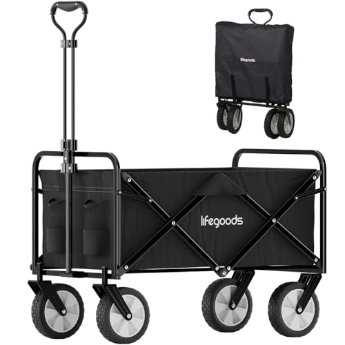 LifeGoods Bollerwagen Faltbar Kinder - Handwagen - Gartenwagen - Transportwagen Klappbar -...