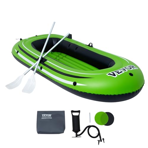 VEVOR Schlauchboot 2-Personen-Fischerboot, Robustes Tragbares PVC-Floßkajak, inkl. 45,6...