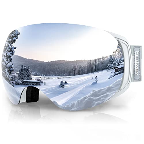 Findway Skibrille für Brillenträger Herren Damen,Snowboardbrille mit Magnetischen...