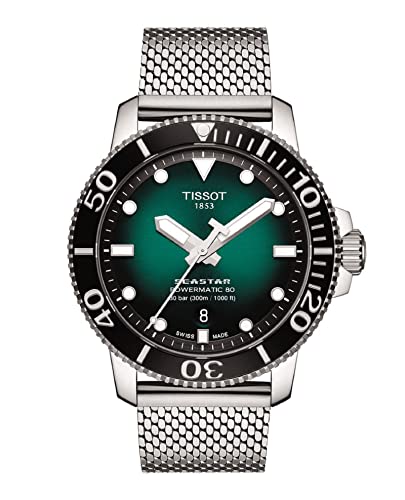 Tissot Herren-Taucheruhr Seastar 1000 Powermatic 80 Grün T120.407.11.091.00