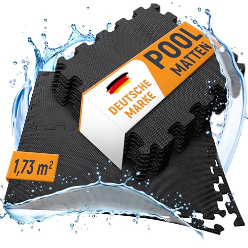 NEOLYMP 18 Stück Pool Unterlage Outdoor zuschneidbar - Pool Unterlegmatte rutschfest und...