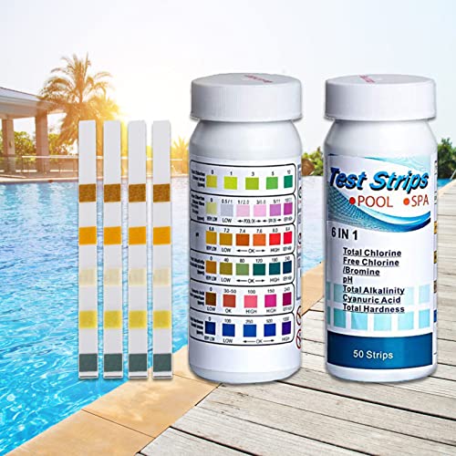 Pool PH Teststreifen, 6 in 1 Pool Teststreifen für Pool/Spa/Whirlpool von PH...