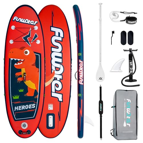 FunWater Stand Up Paddling Board Aufblasbares SUP Board mit Paddel, Flosse, Rucksack,...