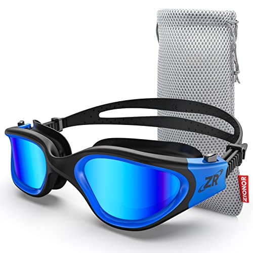 ZIONOR Polarisiert Schwimmbrille für Herren und Damen [UPGRADE], G1 mit Spiegel/Rauch...