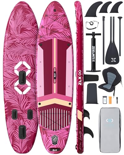 ZLX 350 cm Aufblasbares Stand Up Paddle Board - Stand Paddling Premium SUP Board für alle...