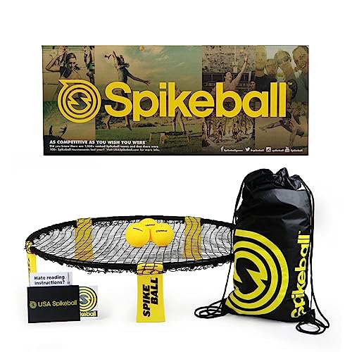 Spikeball-Set mit 3 Bällen - Zum Spielen im Freien, im Haus, im Garten, am Strand, bei...