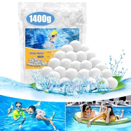 MOKHT Filterbälle Pool - 1400G Filterbälle für Sandfilteranlagen, Filterball 1400g...