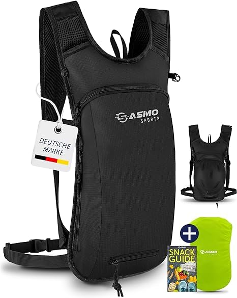 SASMO® Fahrradrucksack klein mit Thermofach & Helmnetz | MTB Rucksack - Ultraleicht 350g...