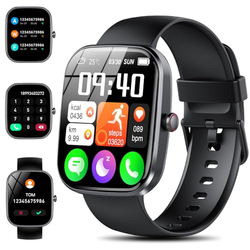 WeurGhy Smartwatch Herren Damen, mit Telefonfunktion/Message Reminder, 1,91'HD Touchscreen...