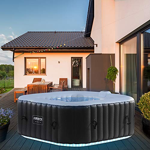 AREBOS hot tub with LED lighting