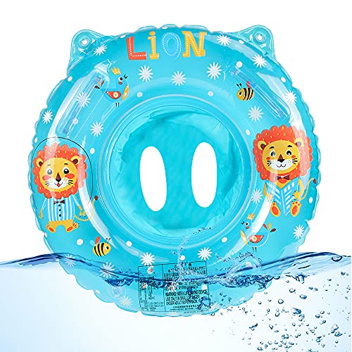 Baby Schwimmring, Blau Löwe Schwimmring Baby Schwimmhilfe mit Schwimmsitz PVC für...