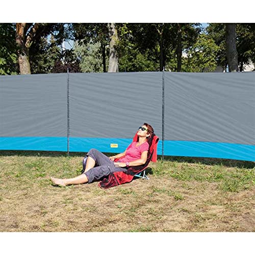 Reimo Tent Technology Camping Windschutz Sichtschutz mit 3 Elementen, 500x140 cm, grau aus...