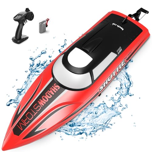 tech rc Ferngesteuertes Boot LED Nacht 25km/h High Speed Rennboot Autopilot-Modus...