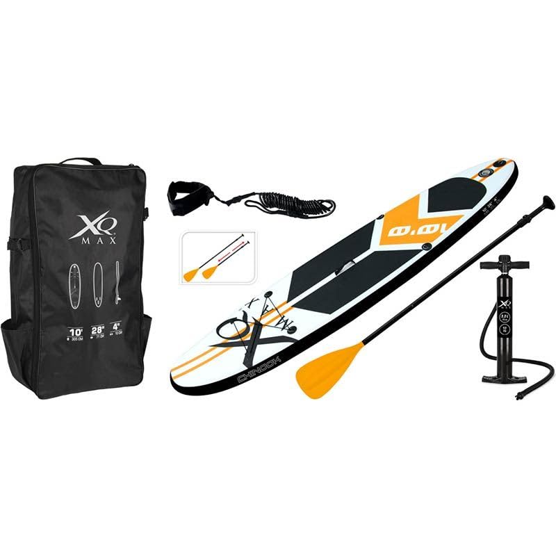 XQ Max SUP Board 6 Piece Set - 305cm - Orange/Noir/Blanc