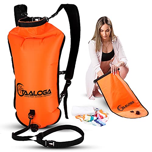 TAALOGA® 2in1 Schwimmboje und wasserdichter Rucksack | Trockensack | Open Water Swim |...